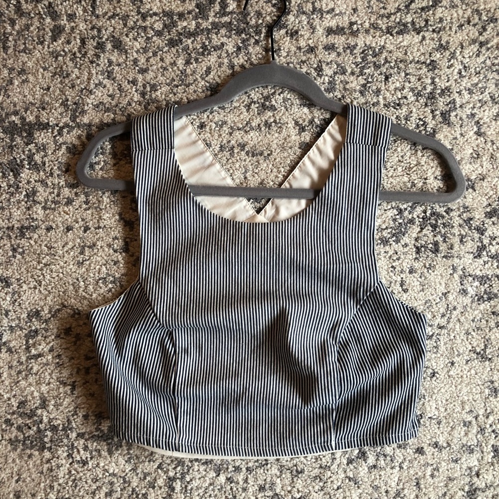 Crossed back Striped Halter